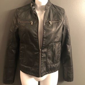 Black leather jacket